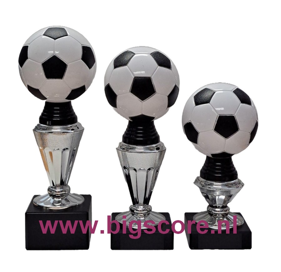 Voetbal VO-82 Beker Zilver-Wit-Zwart Laatste Serie OP=OP!!
